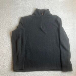 Vintage polo Ralph‎ Lauren men's grey green quarter zip sweater preppy 90s xl